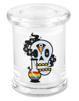 420 Science Cosmic Skull Pop Top Jar