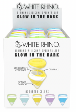 White Rhino Silicone Spinner Carb Cap and Concentrate Jar