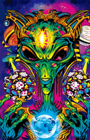 Metal Rolling Tray Eye Candy Magnetic 3D Lid