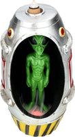 Backflow Incense Burner with LED Glow Alien