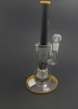 Water Pipe - Glass Black and Yellow