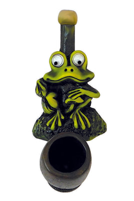 Hand Pipe - Hand Crafted Small Sitting Frog