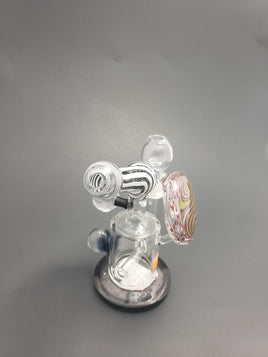 Water Pipe - Glass Rig Inline Perc Multi Color