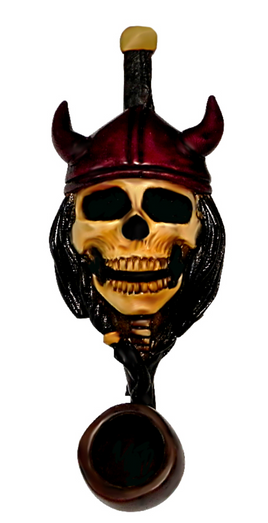 Hand Pipe - Hand Crafted Mini Viking Skull