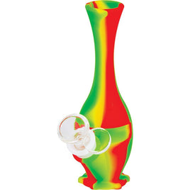 Silicone Water Pipe - 6" w/ Glass Bowl