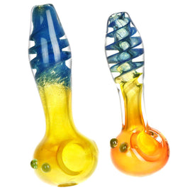Desert Oasis Glass Hand Pipe w/ Marbles - 4.25"