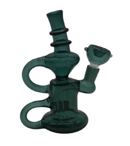 Colored Glass Recycler Water Pipe