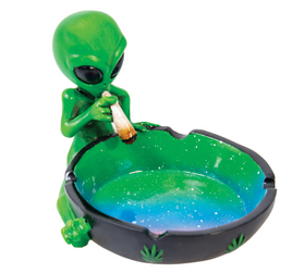 Ashtray Green Alien Polystone
