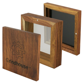 Grindhouse Wood Pollen Box Magnetic Lid 5"x5"
