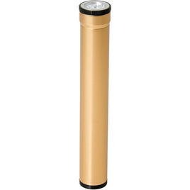 Gold Aluminum Cigar Tube w/ Hygrometer and Humidifier