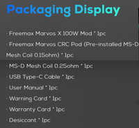 FreeMax Marvos X 100w Kit