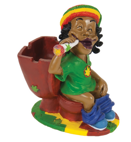 Ashtray Jamaican Man on Toilet