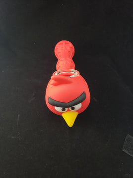 Hand Pipe 5" Silicone Red Angry Bird