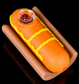 Hand Pipe 4" Silicone Hot Dog