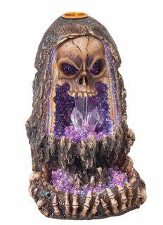 Incense Backflow Burner - Skull w/ LED