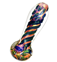 3.75" Metallic Fumed Glass Spoon Pipe