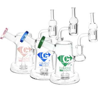 Diamond Glass Gold Jug Mini Dab Rig Set 6