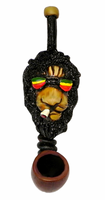 Hand Pipe Hand Crafted Mini Rasta Lion