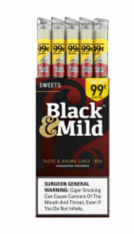 Black and Mild Sweets Plastic Tip