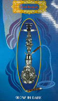 Hookah - 18.5" Poly Resin Glow in the Dark Skeleton Single Hose