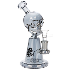 SeshGear Ancient Skullz Glass Water Pipe 7.5"