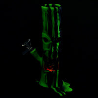 Scary Tree LED Silicone & Glass Water Pipe 9"