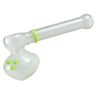Glass Art Bubbler 6in Hammer Glow in the Dark