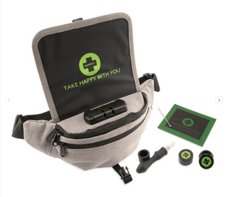 Happy Pack Dab by Happy Kit All-in-One Smell Proof Travel Kit Fanny Pack for Concentrates