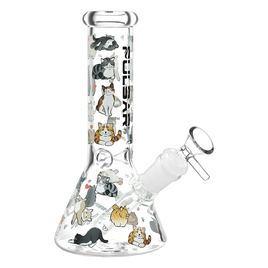 Pulsar Kitten Corral Glass Beaker Water Pipe 7.75"