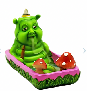 Caterpillar Backflow Incense Burner Polyresin