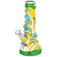 Mushroom Madness Glow In The Dark Glass Beaker Water Pipe 10"