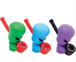 4" Silicone Alien Hand Pipe with Small Storage