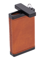 Brown Leather & Black Dugout with Glass Bat