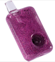 Glitter Freezable Glycerin Glass Pipe