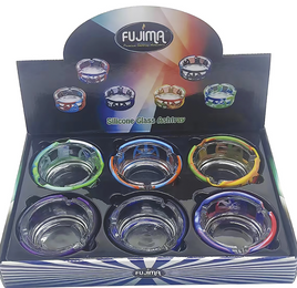 Silicone Lined Glass Ashtray