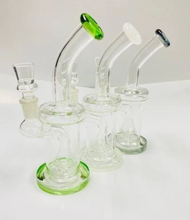 7" Bent Neck Gear Perc Water Pipe