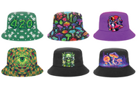 Printed Bucket Hats with Hidden Stash Pocket