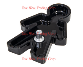 Ashtray Male Black Glass w/ Snuffer