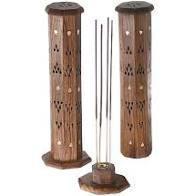 Wood Tower Incense Burner