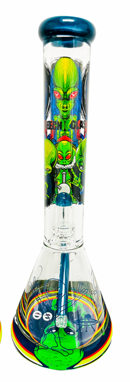 Cheech WP 16″ 12MM ALIEN DECAL BEAKER