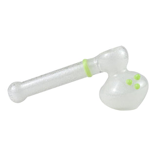 Glass Art Bubbler 6in Hammer Glow in the Dark