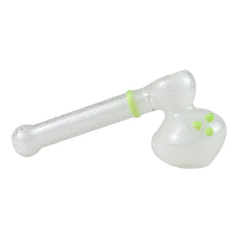 Glass Art Bubbler 6in Hammer Glow in the Dark