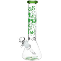 420 UFO Visitor Glass Beaker Water Pipe 10"