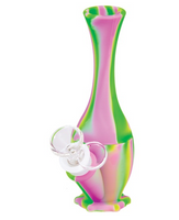 Silicone Water Pipe 6" w/ Glass Bowl
