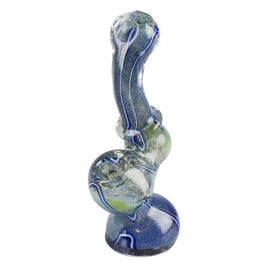 Lost Sea Path Frit Glass Bubbler 4"