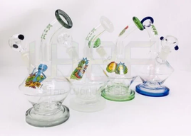 Water Pipe - 7" Glass RM Rhombus Gear