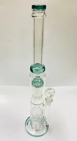 Water Pipe - Glass 16" Ring Showerhead Honeycomb