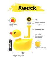 Piecemaker Kwack Silicone Duck Water Pipe 4.75"