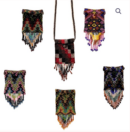 Seed Bead Token Coin Purse Necklace