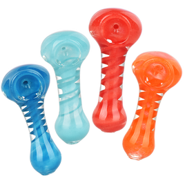 Simple Twist Up Glass Spoon Pipe 3"